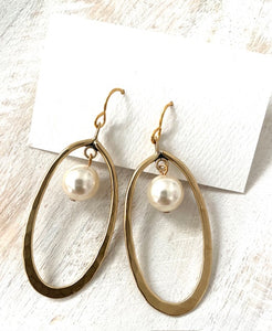 Marjorie Baer Earrings/Pearl Dangles
