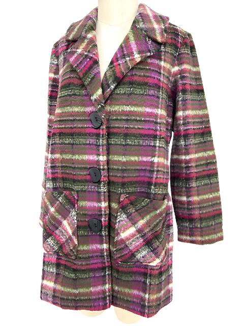 Habitat Car Coat Totally Tartan/Plum Plaid