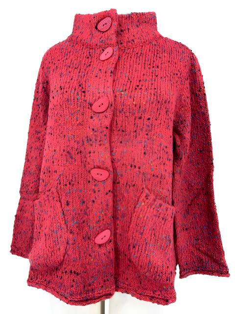 Habitat Confetti Scoop Pocket Cardigan/Apple