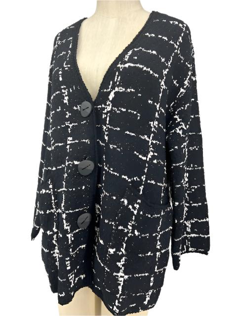 Habitat (LIV) Boucle Window Pane Cocoon Cardigan