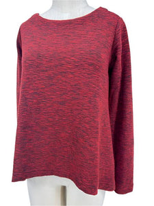 Cut Loose Tunic/Textured Ribbing/Red & Black Mix