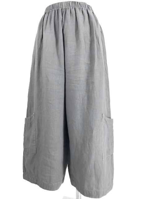 Bryn Walker Linen Pocket Pant/Soft Grey