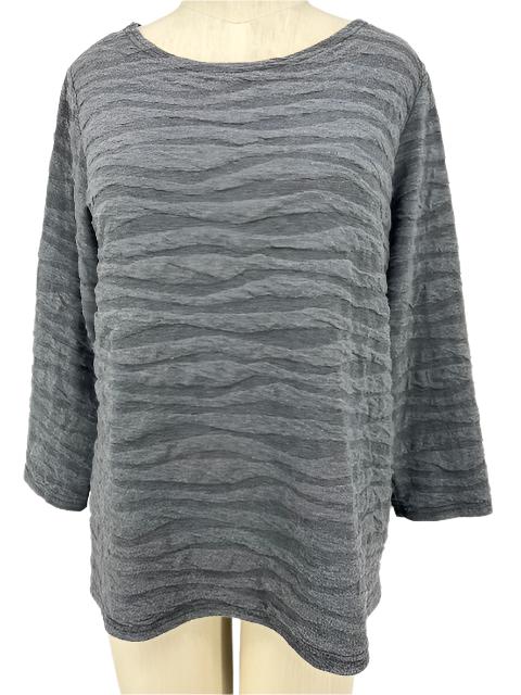 Cut Loose Textured Tee/Grey