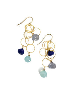 Treisi Gold Vermeil Earrings/Gemstones