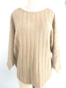 Kerisma Sweater/Beige With Vertical Ribbing